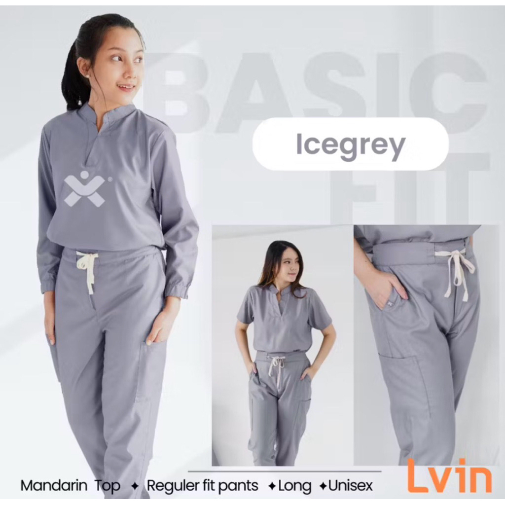 preloved - Lvin SCRUB Baju Medical Suit Dokter Apoteker Set Baju Jaga OKA