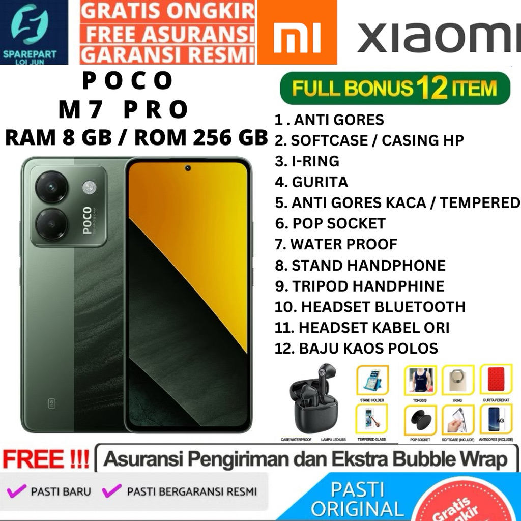 POCO M7 PRO 5G 8/256 RAM 8GB ROM 256GB GARANSI RESMI