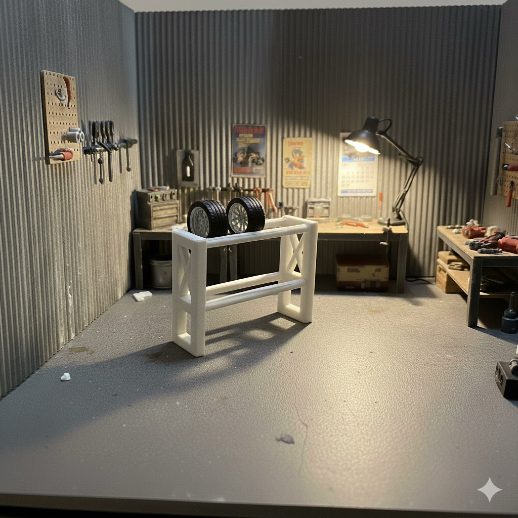 Rak ban skala 1/64 diecast scale Tire rack