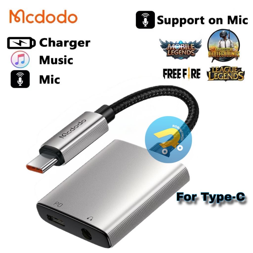 Splitter Type C jack 3,55 mm  Mcdodo - converter Type C - connector Type C - adapter konverter Type 