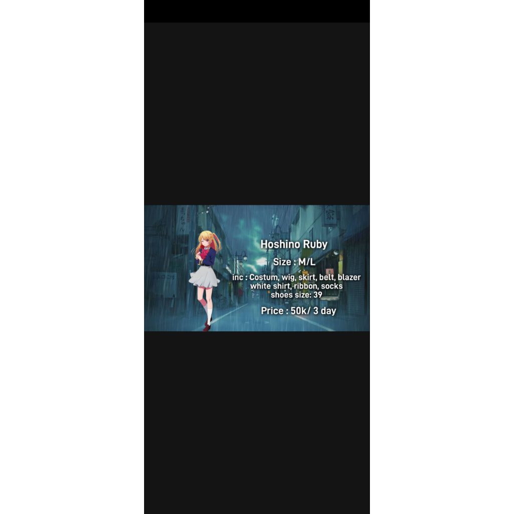 Rental Costum Hoshino Ruby