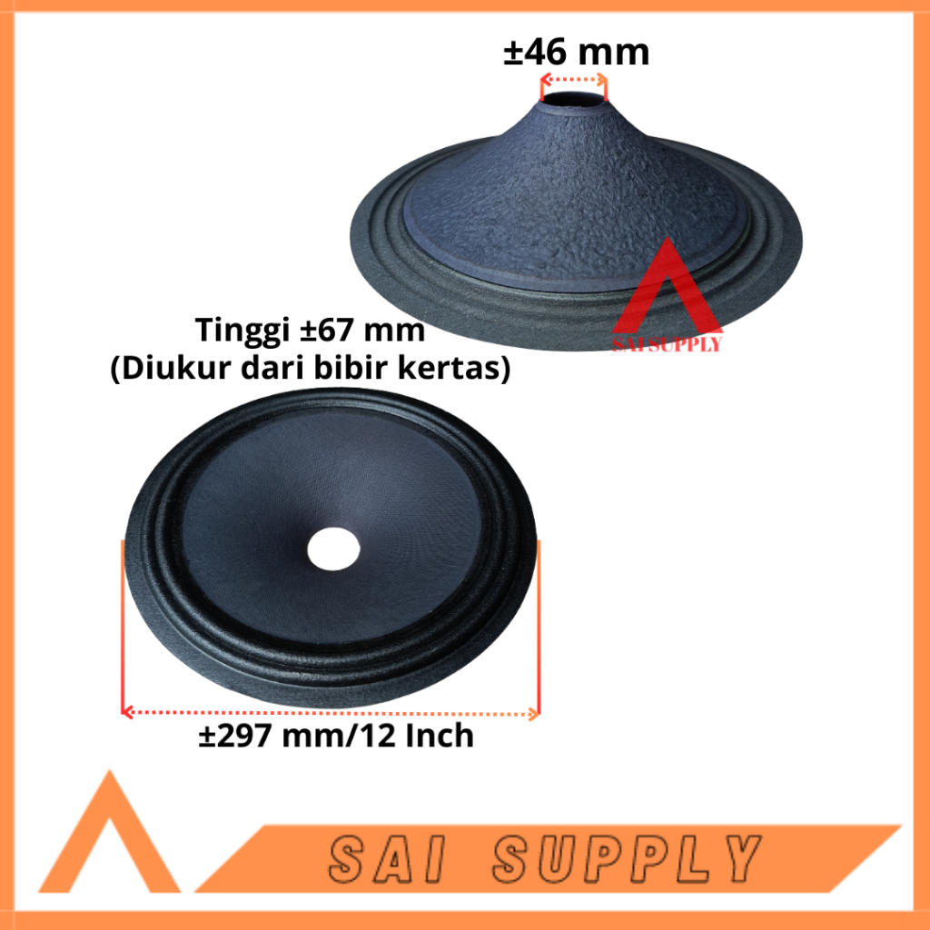 KERTAS SPEAKER 12INCH DAUN SPEKER 12 IN KERTAS SPIKER 12INCH DAUN KERTAS SPEAKER 12IN WOOFER