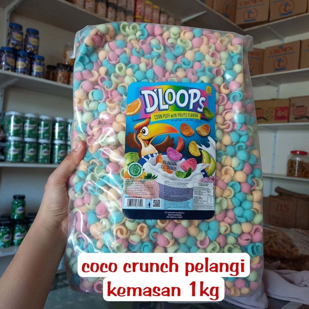 coco crunch pelangi kemasan 1kg & ball (2kg)