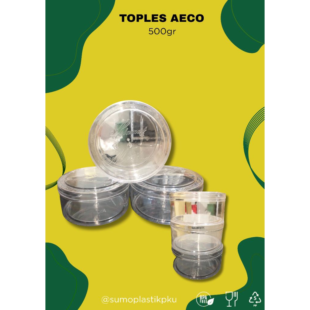 Toples kue kering Round bulat AECO 500gr