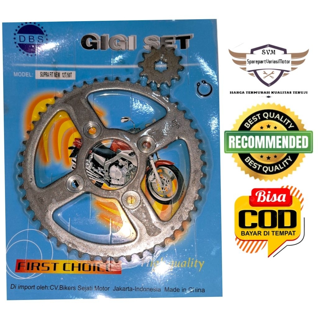 GEAR GIR 55T 50T 45T 40T REVO ABSOLUTE BLADE KARISMA SUPRA X 125 FIT NEW GIR SET DEPAN BELAKANG