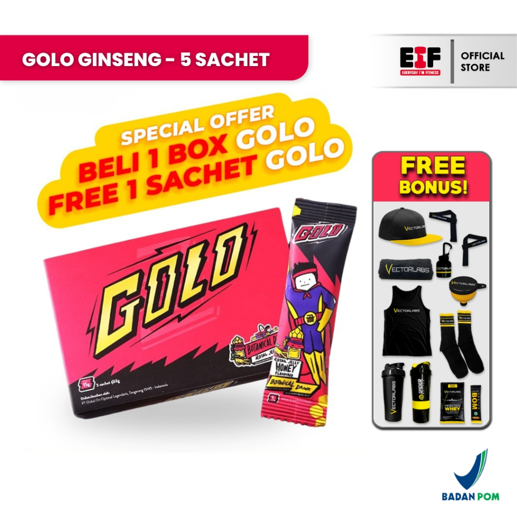 GOLO Ginseng Botanical 1 Box Privasi Aman