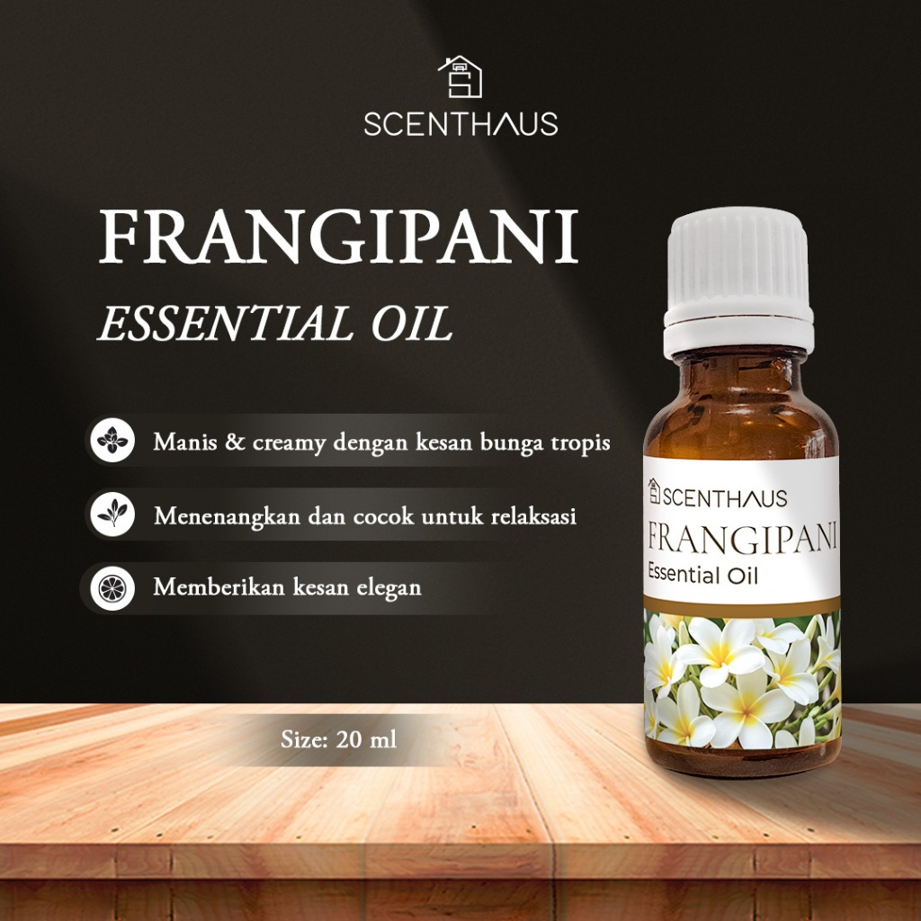 SCENTHAUS Frangipani Essential Oil 20ml – Minyak Atsiri Bunga Frangipani Murni