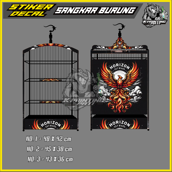 Stiker Decal SINGLE FIGHTER SANGKAR BURUNG sangkar burung kotak/koper burung cucak ijo dll