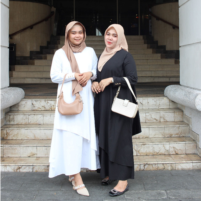 RILLEY - Gamis Rayon Mirava | Gamis Wanita Polos Bahan Adem Rayon Cotton