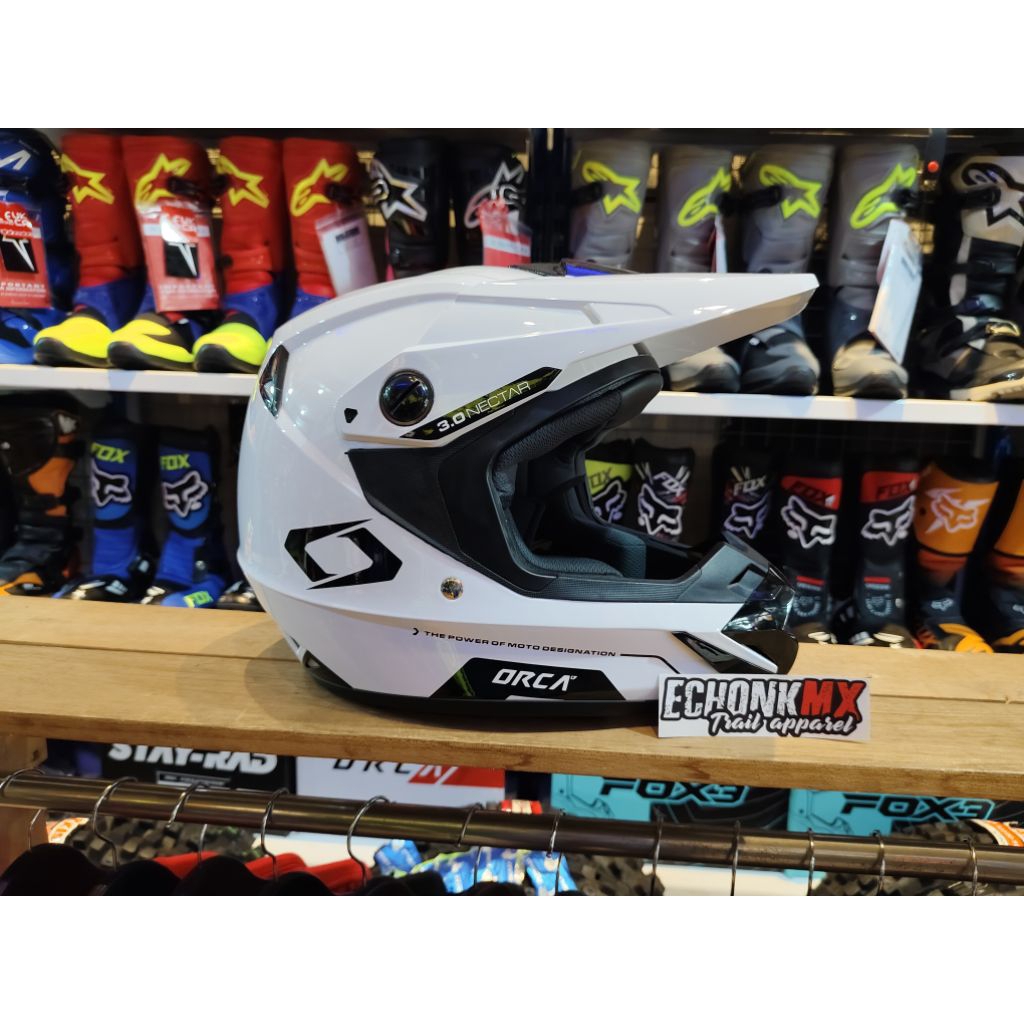 Helm trabas motorcross mx helmet supermoto orca nectar 3
