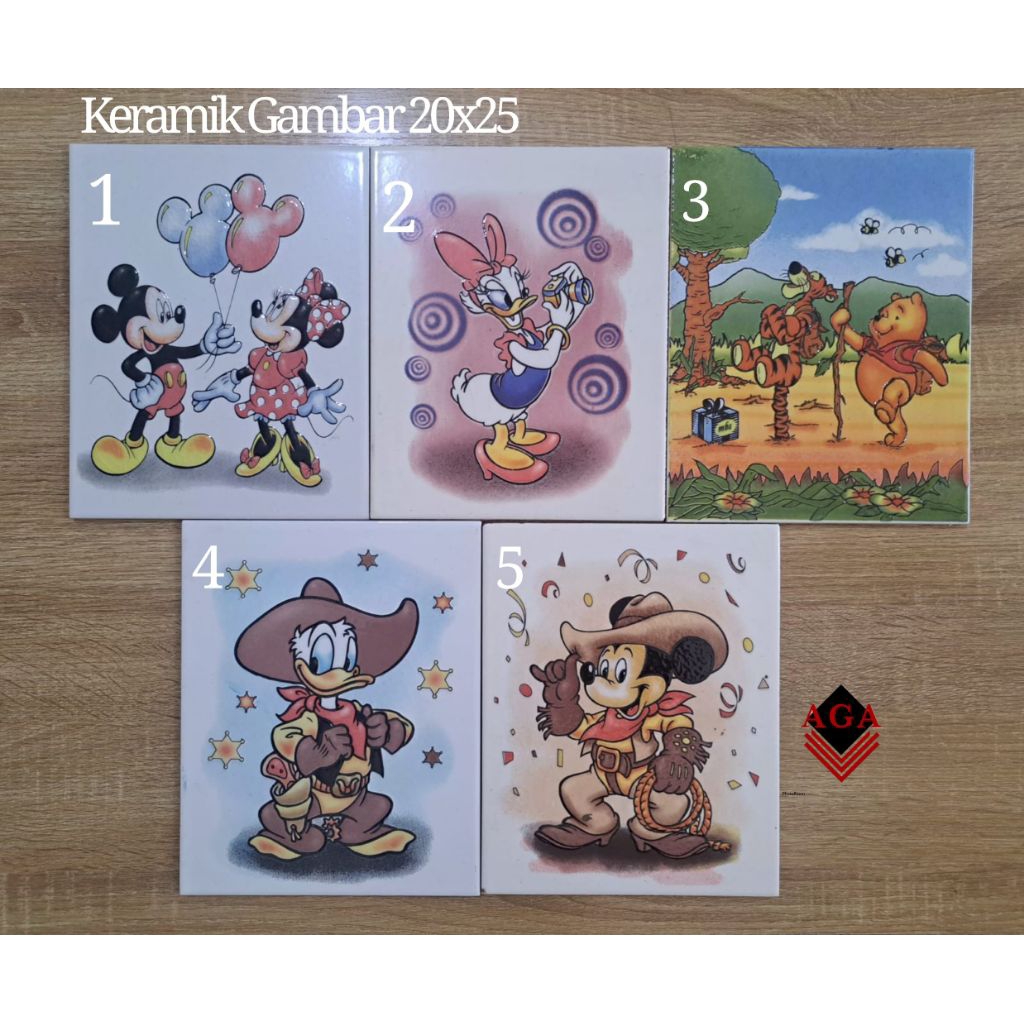 KERAMIK 20X25 GAMBAR KARTUN