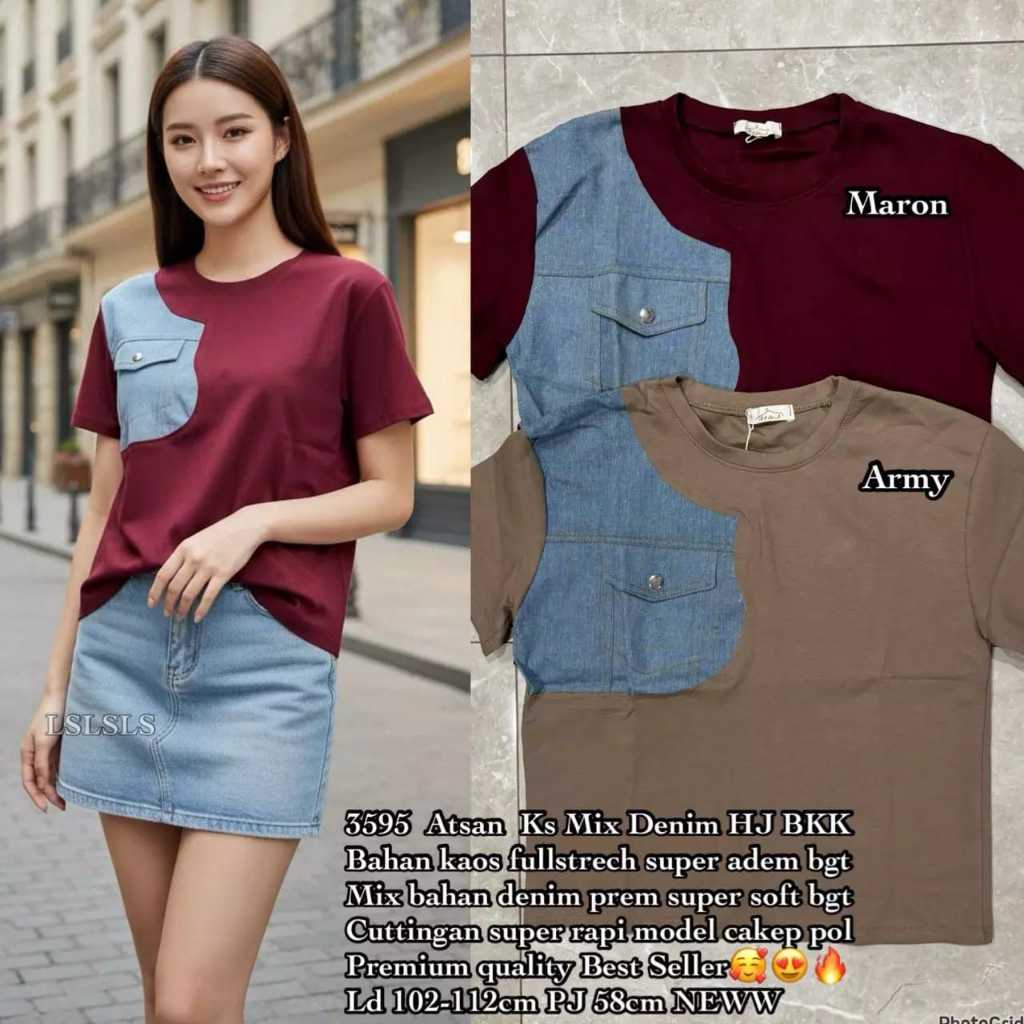 3595 ATSAN KAOS MIX DENIM HJ PREM BANGKOK