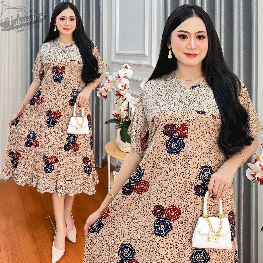 Daster Jumbo LD 120 Kencana Ungu//Daster Batik//Daster Jumbo Print//Daster Kekinian//Daster Viral//D