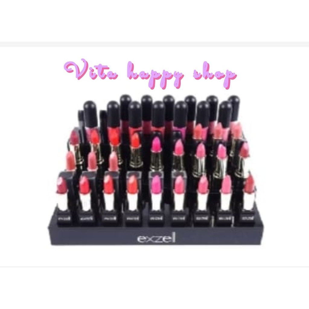 Lipstik EXZELL series dengan berbagai varian warna
