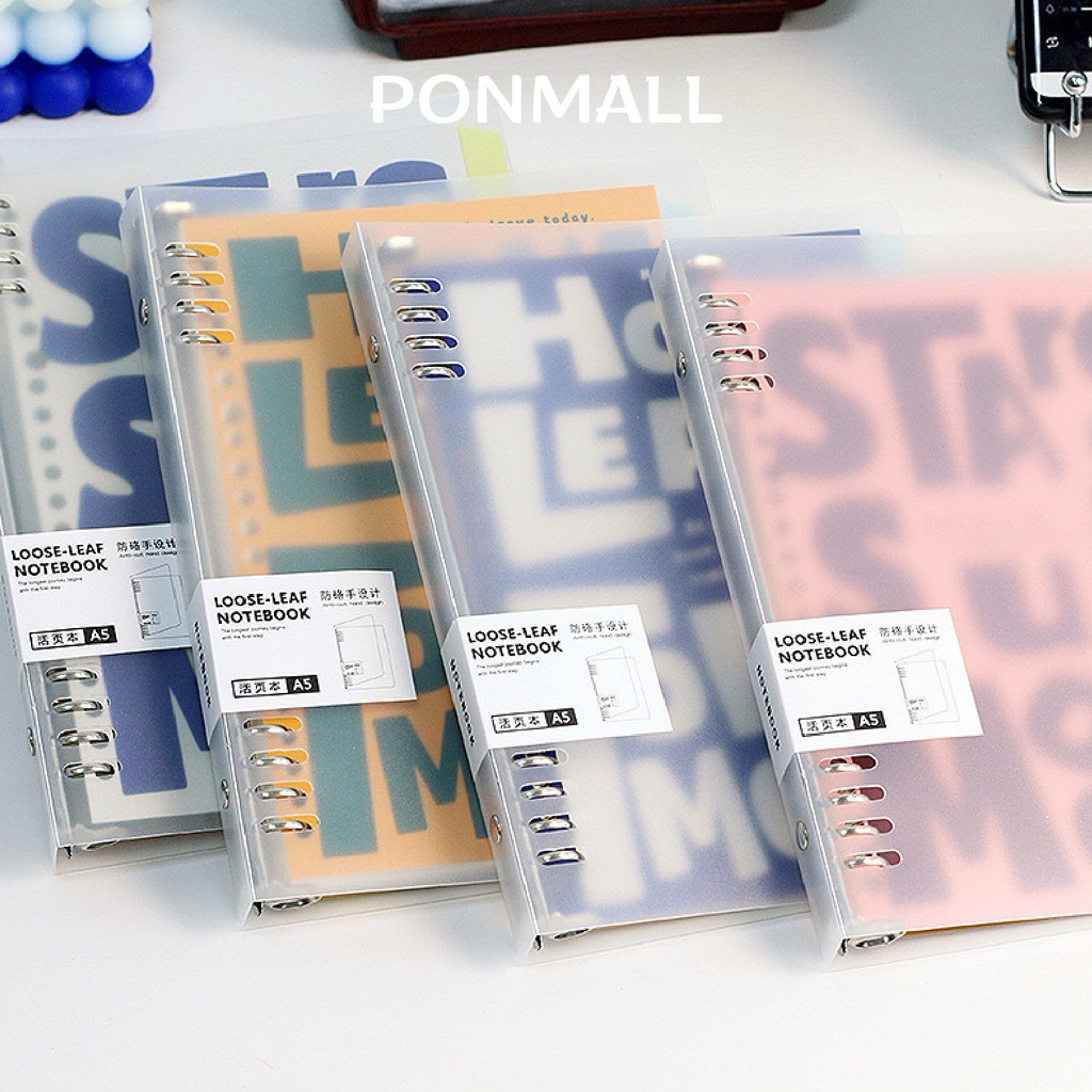 PONMALL- Binder Aesthetic A5 | Binder Sekolah Kuliah Notebook Isi 60 Lembar