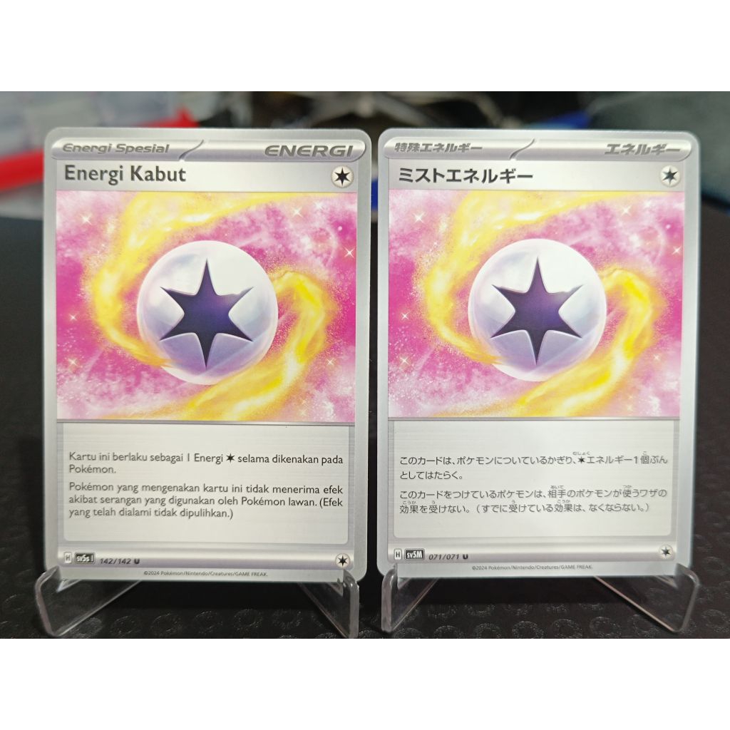 kartu pokemon TCG ori energi kabut Indonesia Jepang