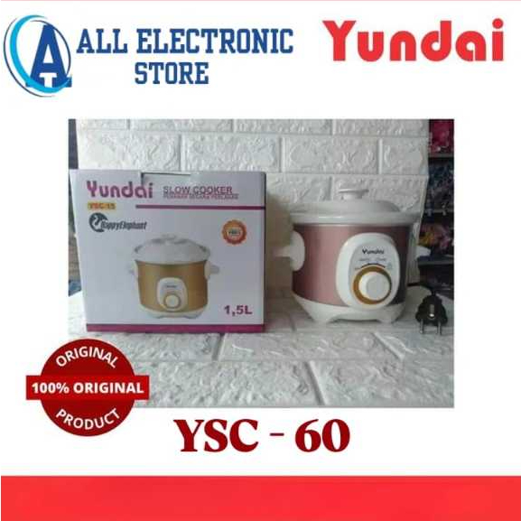 Yundai Slow Cooker YSC60 Kapasitas 6 Liter Hemat Energi Dengan Pemanasan Bawah 3 Dimensi Dan Desain 