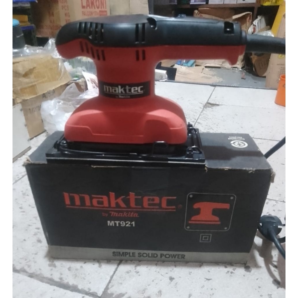 mesin amplas maktec mt923/ mesin amplas sander maktec makita mt921/mesin amplas persegi panjang makt