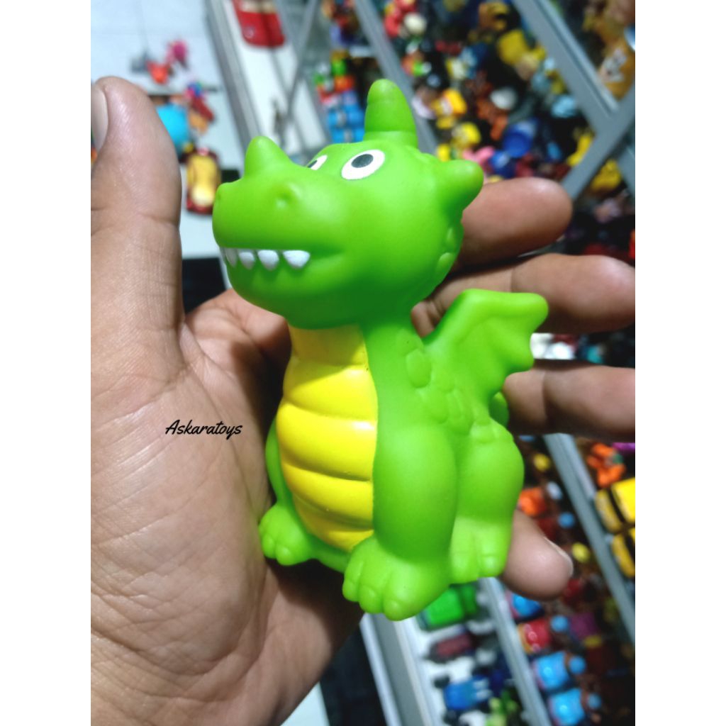 Mainan Anak Naga Lucu Bahan Karet (Preloved)