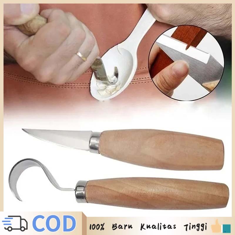 2pcs/1set Pisau Carving Kayu Wood Carving Pisau Ukir Kayu Pisau Ukir Kayu Tajam