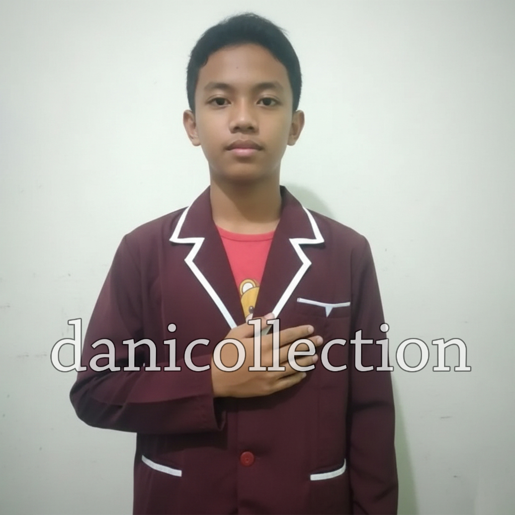 Jas almamater anak motif list"an ,SD, SMP, TPQ /jas wisuda anak cowo/cewe  bisa custom warna/logo