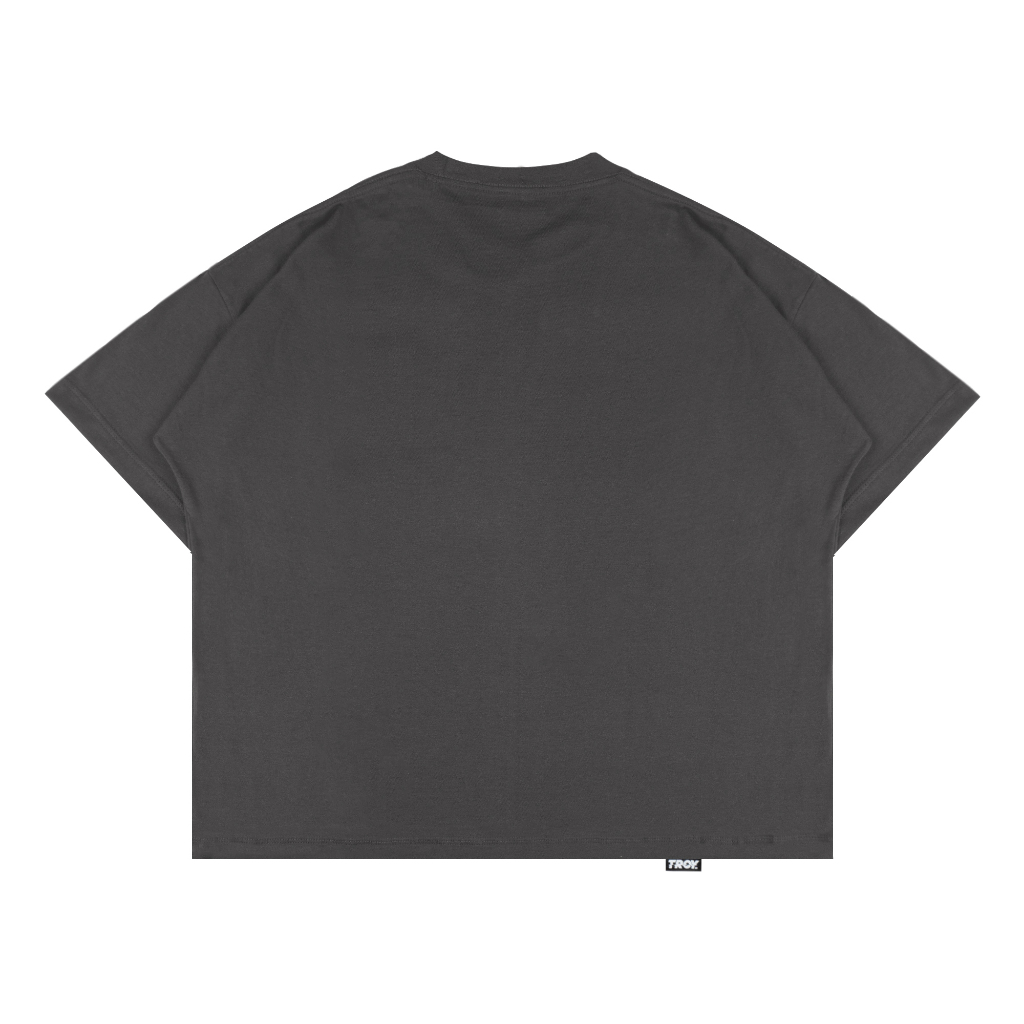 Troy Company Boxy Pocket Oversize Tshirt Dark Grey Cash Rat - Kaos Boxy Oversize Abu Gelap BKD 3451
