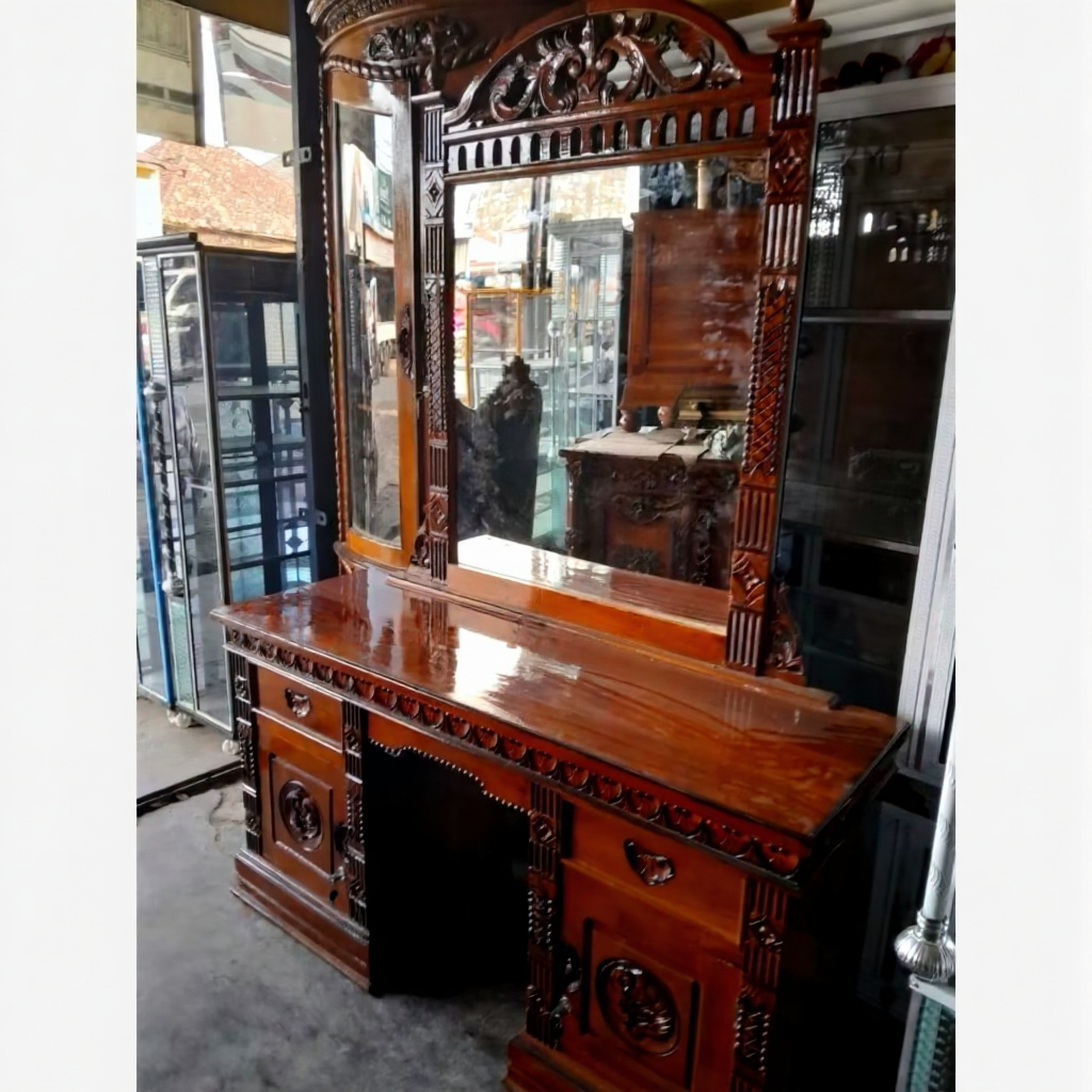 Meja Rias Jati Minimalis | Meja Rias Jati Jepara Asli Murah Palembang