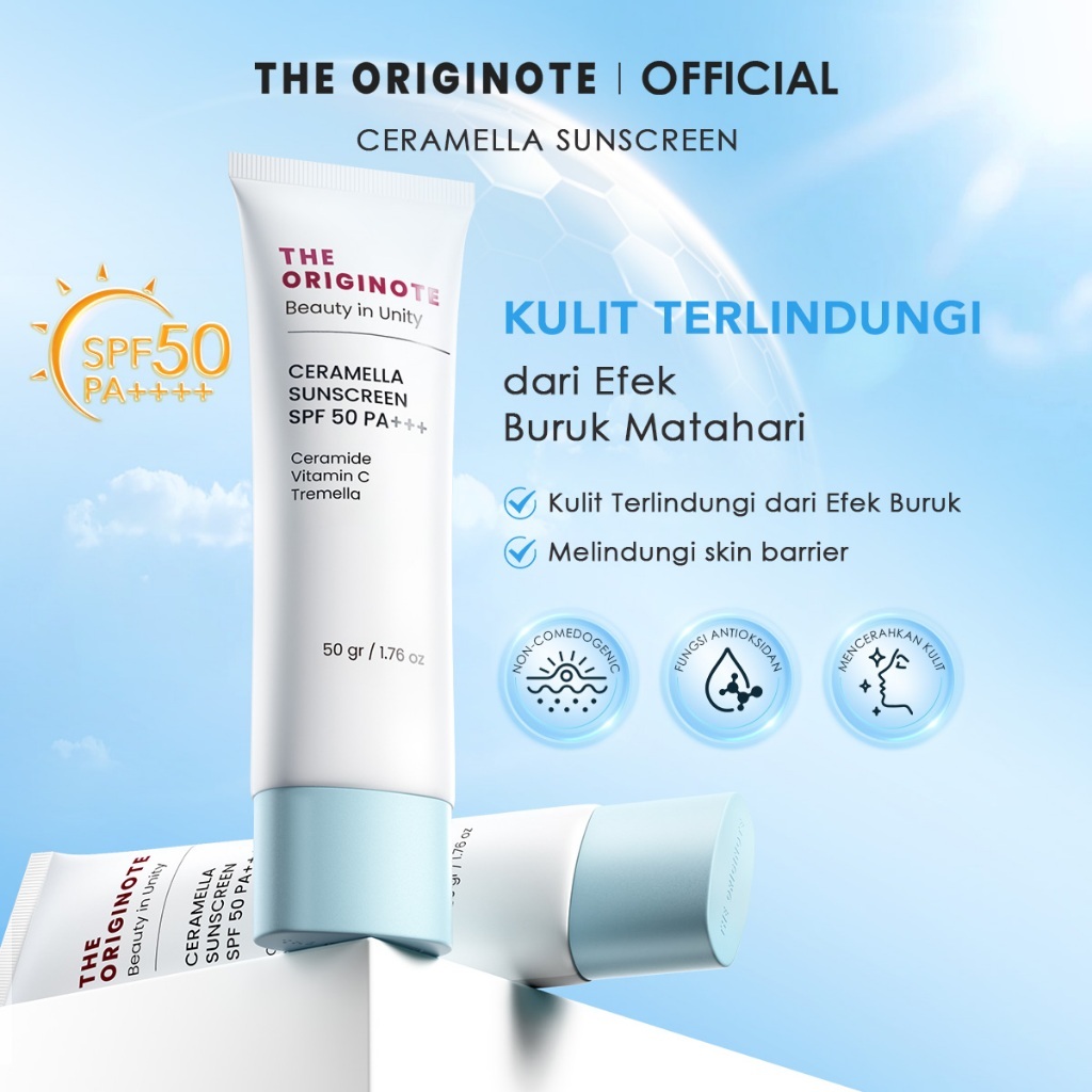 Sunscreen SPF 50 PA+++ The Originote Ceramella Sanscreen Sunscren Suncren Sanskrin Suncreen Wajah
