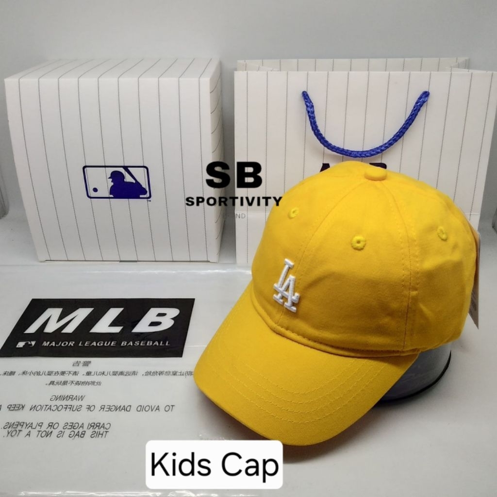 S-503 Topi Baseball Anak Kids Cap MLB LA S Vintage Yellow
