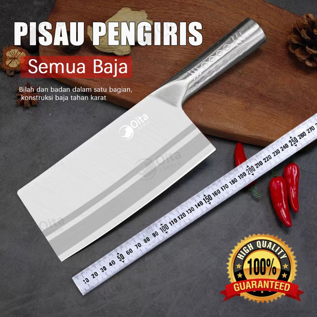 Oita Pisau Dapur Baja - Pisau Koki Tajam untuk Daging & Sayuran | bahan Stainless Steel