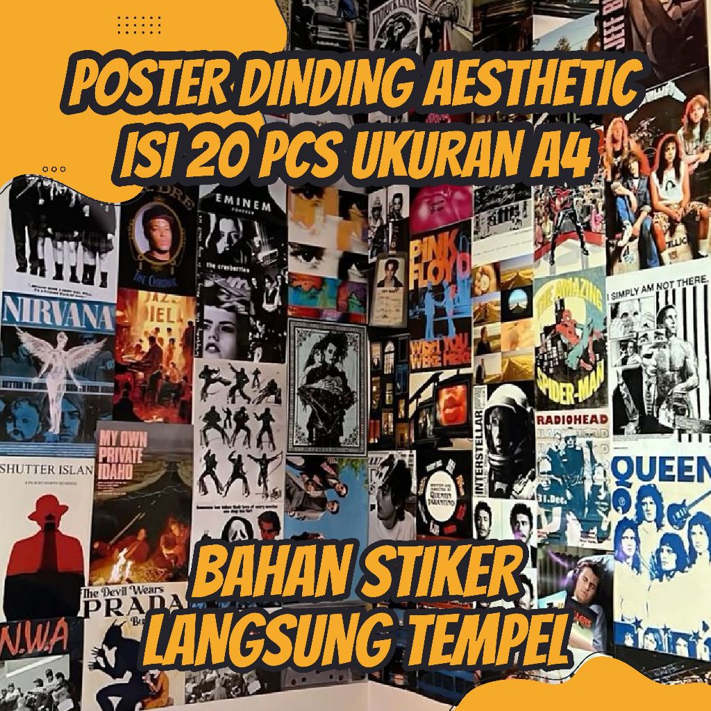 POSTER BAND | POSTER AESTHETIC | POSTER STIKER | POSTER A4 | POSTER ESTETIK | POSTER KAMAR | POSTER 