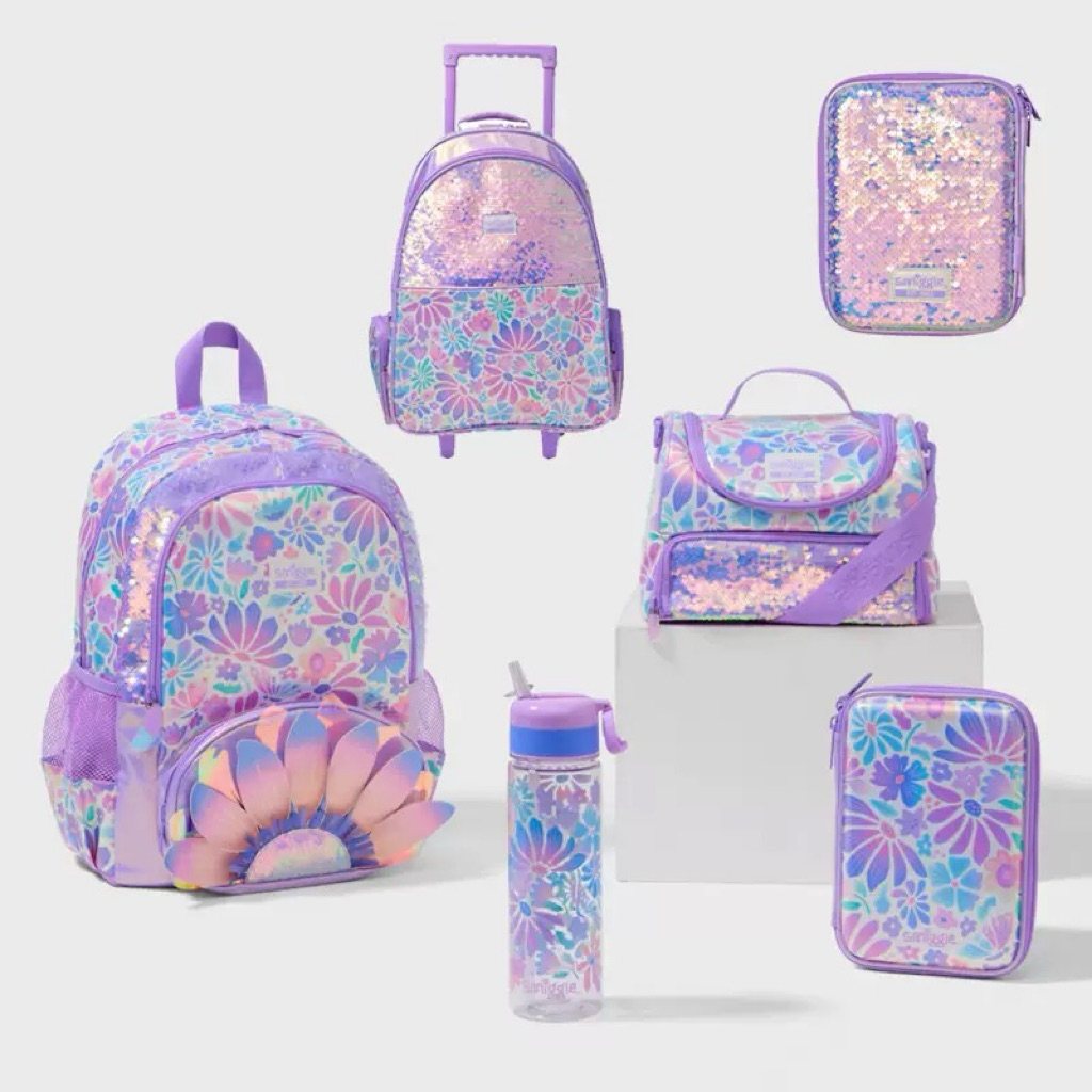 NEW TAS SEKOLAH  ANAK SD BUTTERFLY LILAC BAHAN KULIT MEWAH