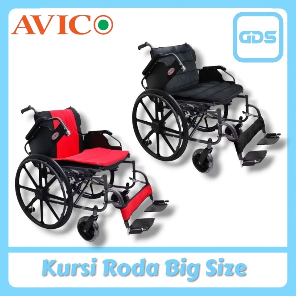 Kursi Roda Jumbo Avico Bima  Kursi Roda Standard Big Size Avico
