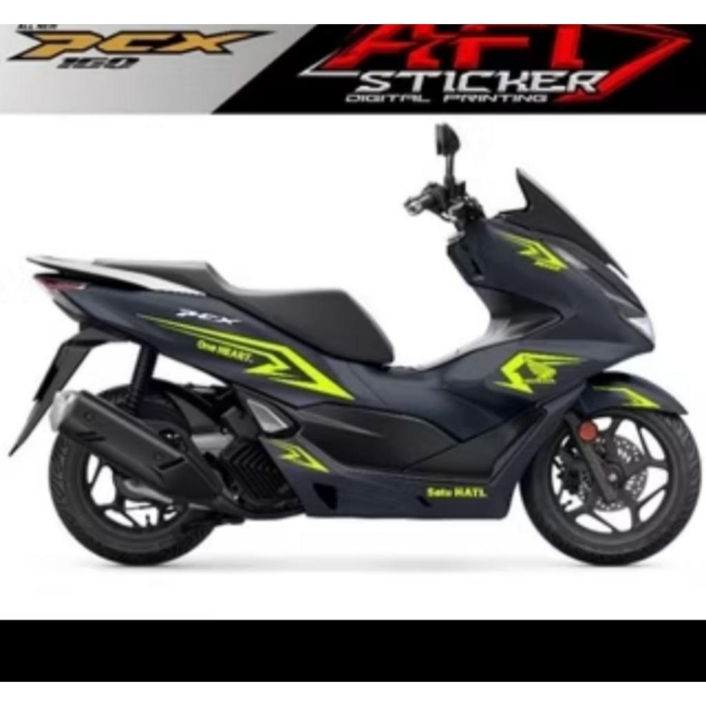 Cutting sticker/striping all new pcx 160 2021-2024 bahan oracal kuning stabilo warna awet tidak puda