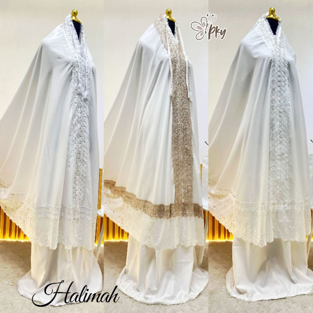 Mukena Halimah Katun Renda, Mukena Katun, Mukena Renda, Mukena Murah, Mukena Dewasa, Muslim, Mukena 