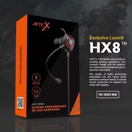 Headset Gaming Mic Earphone Gaming JETE-X HX8