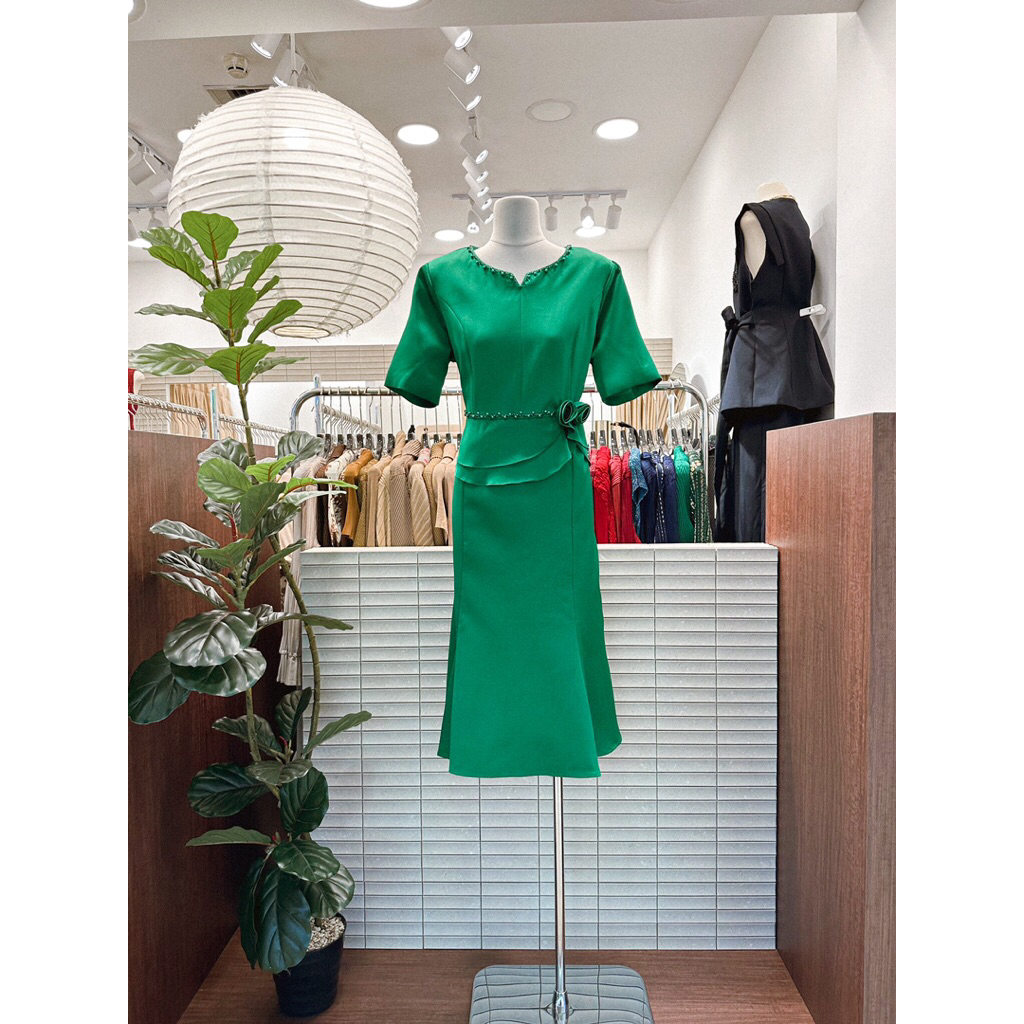 Laudofficial Erica Premium Dress /Dress Pesta Elegant Wanita Lengan Pendek