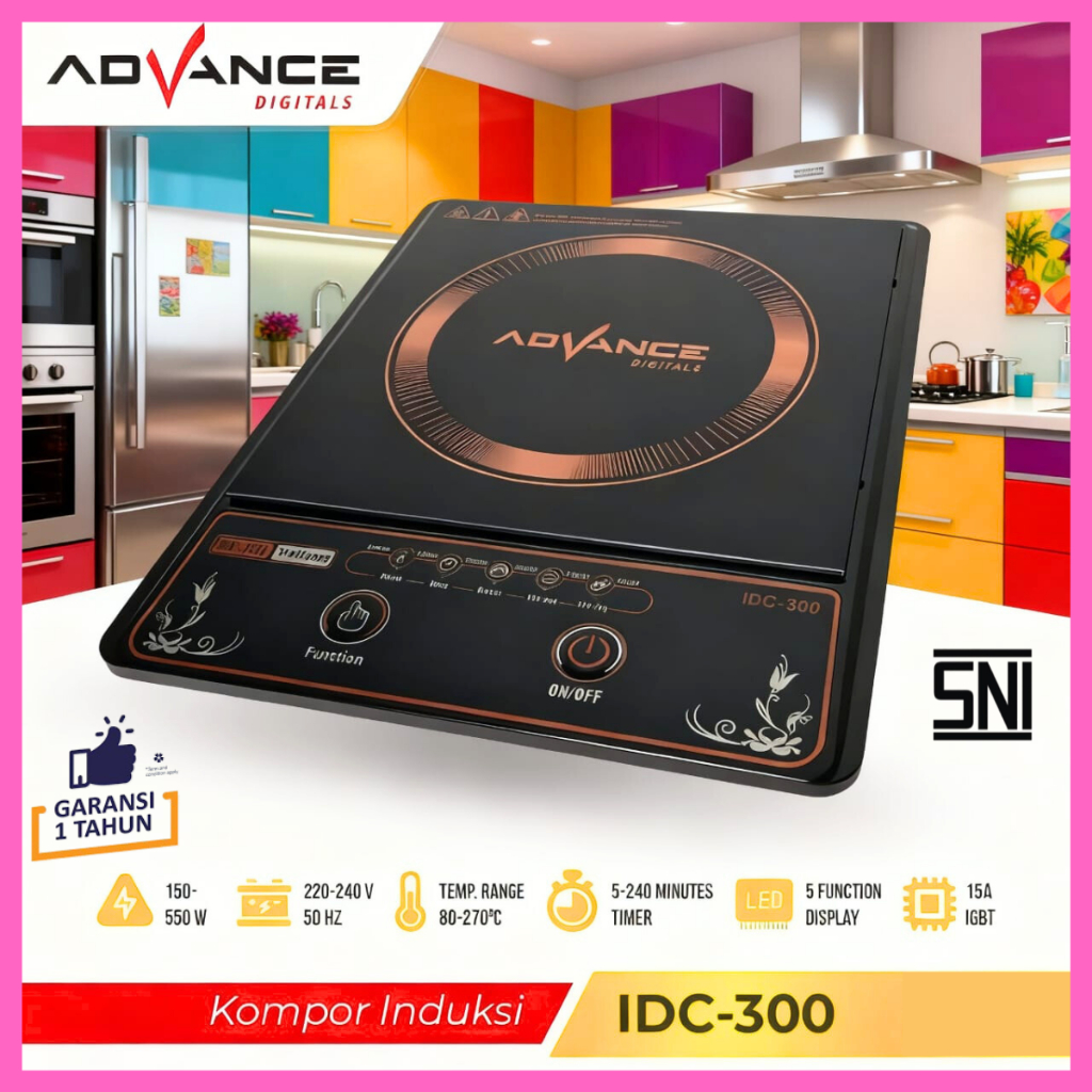Advance Kompor Listrik Induksi IDC-300 Portable Low Watt Hemat Listrik