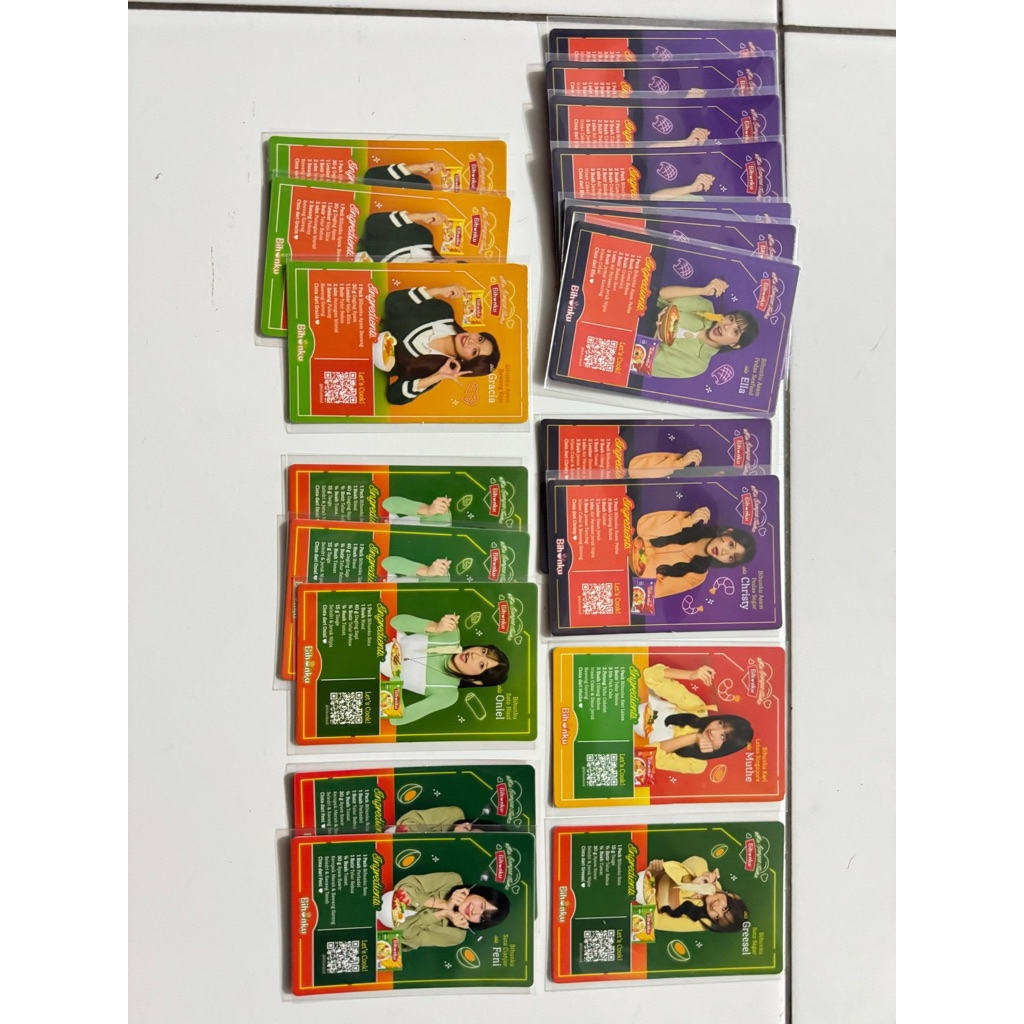 [READY STOCK] photocard bihunku x jkt48 oniel greesel ella christy gracia feni muthe olla anin