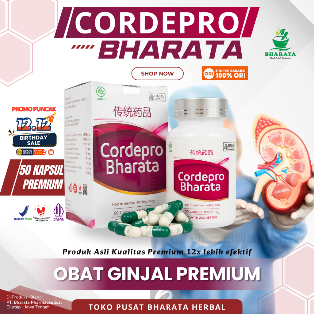 Obat Ginjal Premium - Cordepro Bharata [Membantu Mengembalikan Fungsi Ginjal]