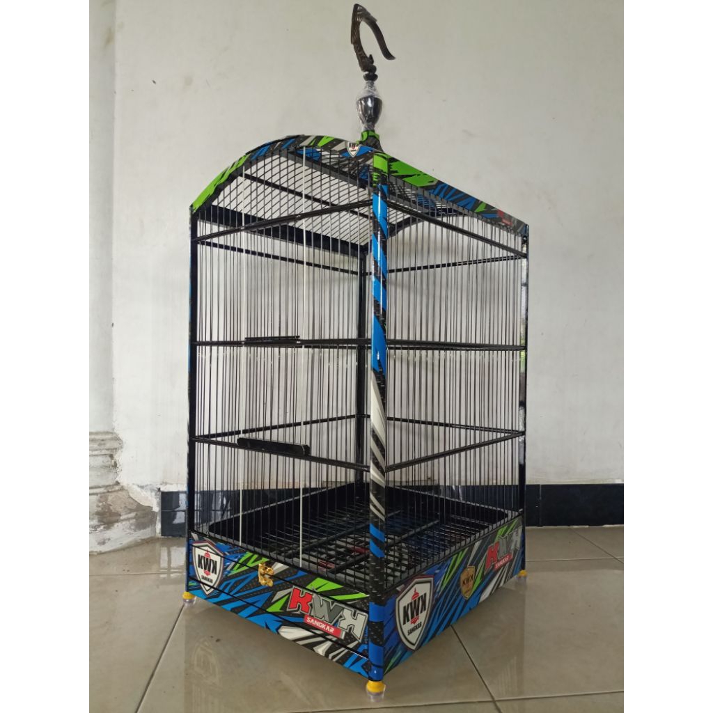 SANGKAR GEPENGAN KWK RUJI FIBER UKURAN 37 x 43 DECAL TERBARU