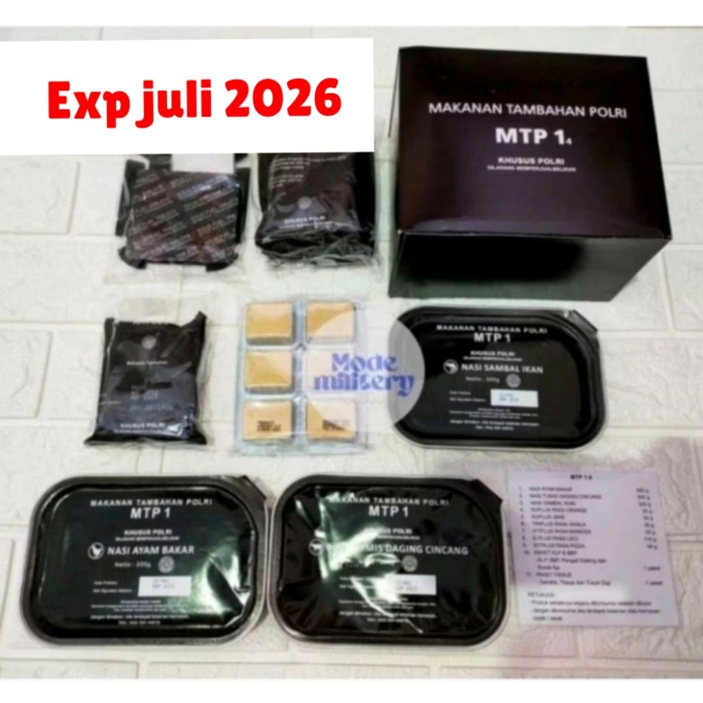 RANSUM POLRI MTP1 l Lengkap 1 set l survival food l MTP Polri/TNI