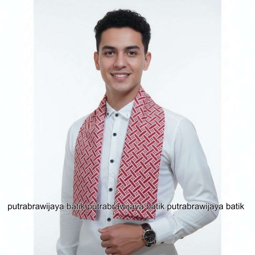 Syal Selendang Cukin Batik Merah Putih
