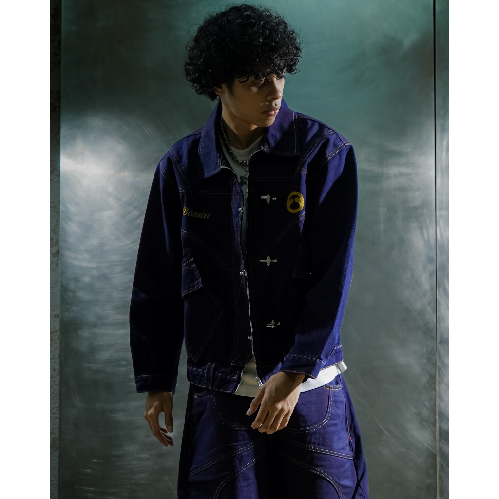 Bawwa | Jaket DENIM WASH (BAHAN TEBAL) FIREMAN CLASP | BECKMAN SERIES | Jaket FIREMAN CLASP