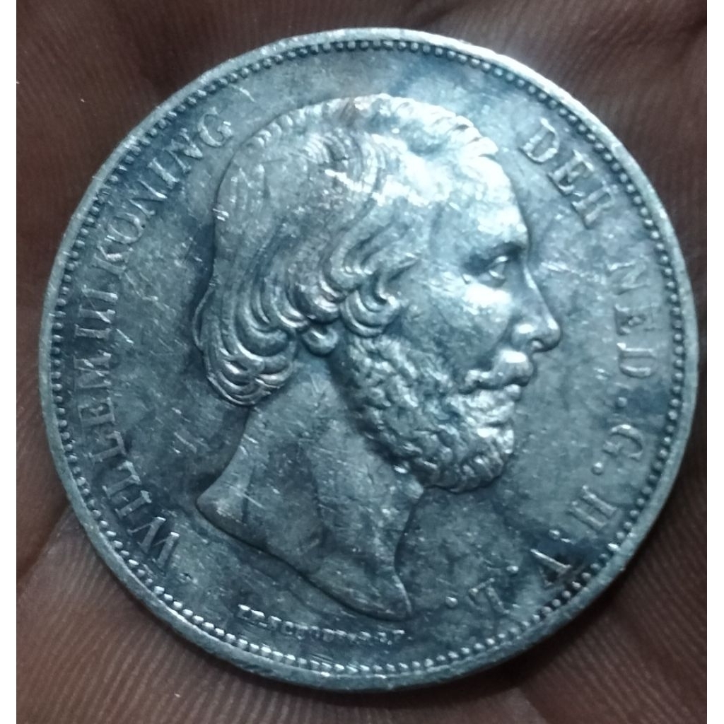 koin 2,5 gulden 1866 asli