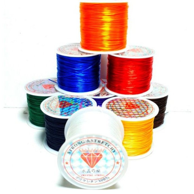 TALI BENANG KARET SERAT SUPER ELASTIS UNTUK GELANG - TASBIH