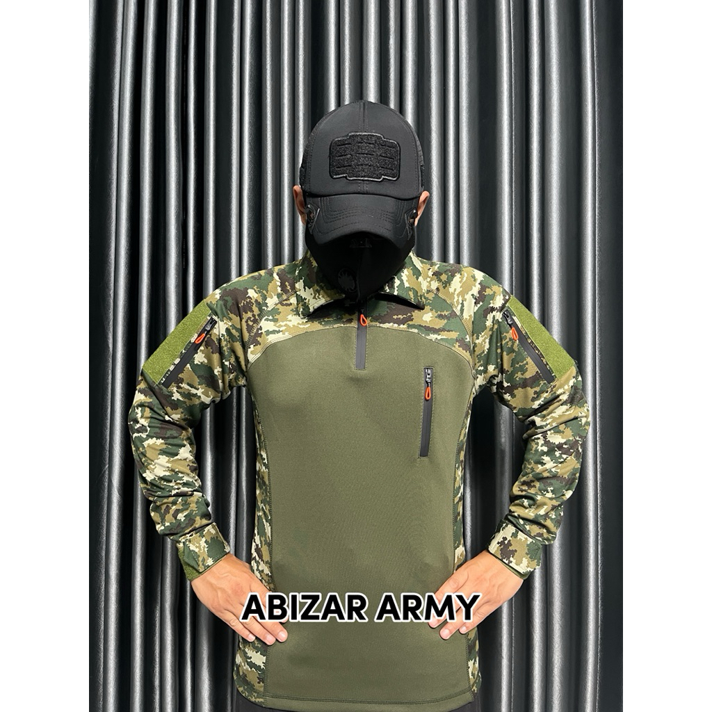 BAJU TACTICAL BDU SCUBA LENGAN PANJANG LORENG SAGE GREEN/BAJU BDU FULL SCUBA PREMIUM LORENG TNI TERB
