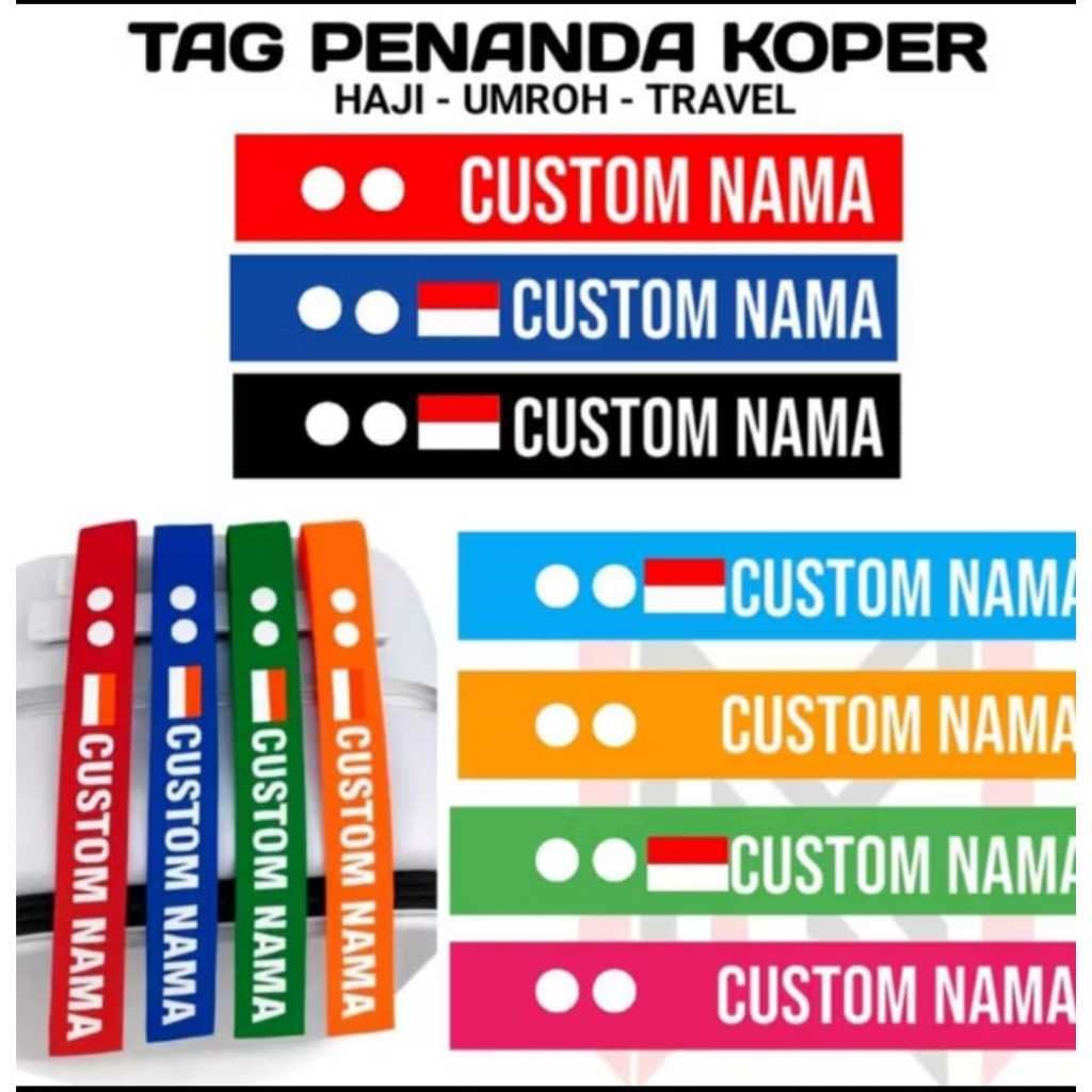 TAG PENANDA KOPER UMROH & HAJI ( CUSTOM NAMA )Tali Koper Penanda/Ciri