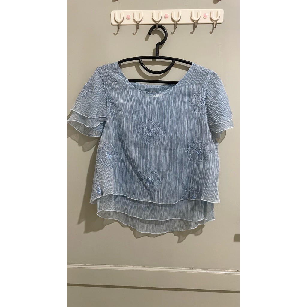 LINK CO Blouse Biru