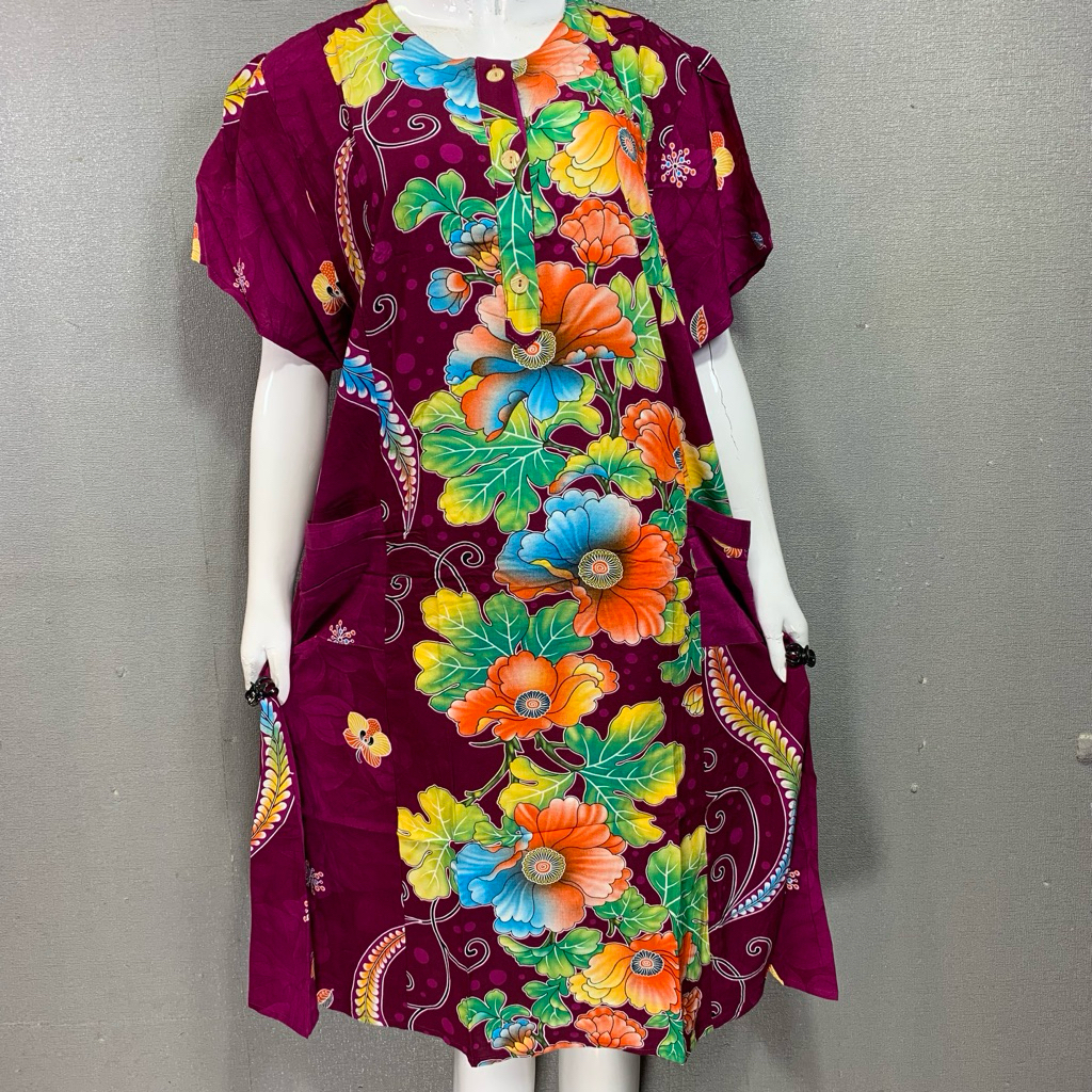 Kencana Ungu - Daster 08 Label Biru Kencana Ungu | Batik Kencana Ungu